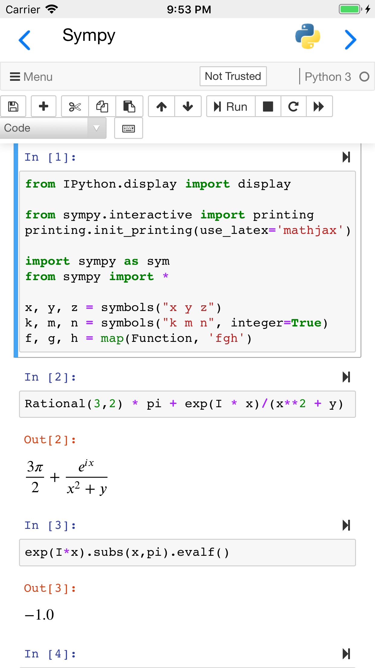 Carnets - Jupyter screenshot 1