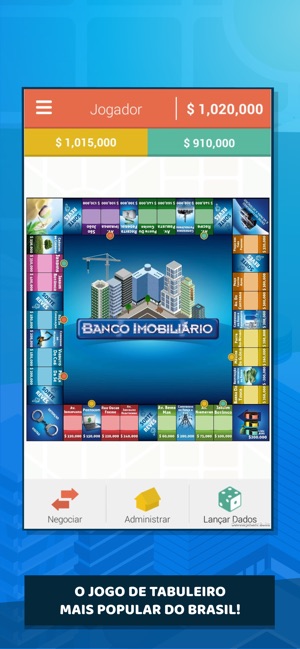 Jogo Banco Imobiliário com aplicativo