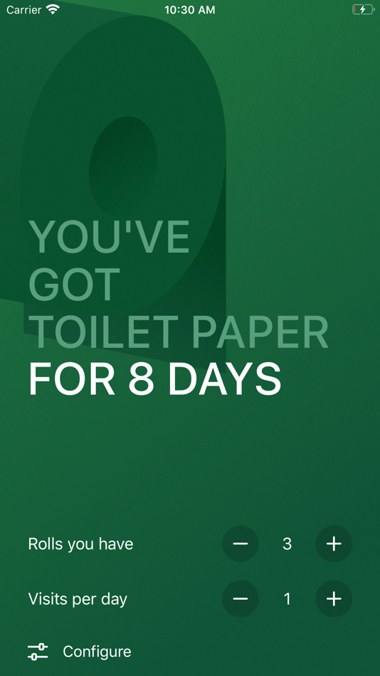 #1. PPR - Toilet Paper Calculator (iOS) 由: Marian Fotev
