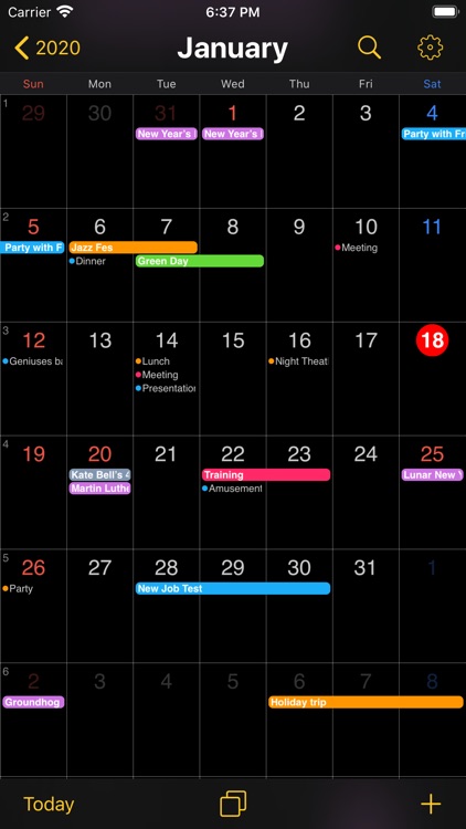 Seamless Calendar