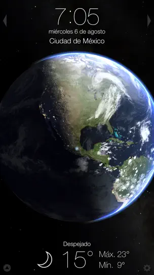Captura de pantalla de Living Earth - Clock & Weather en iPhone 1