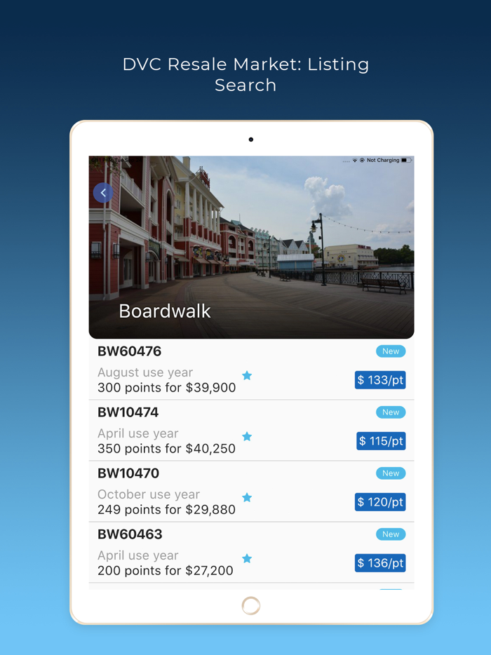 DVC Resale Market Search App