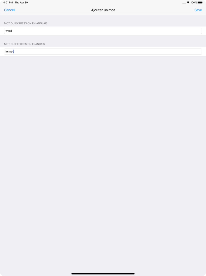 Vocabulaire Anglais - Cramit