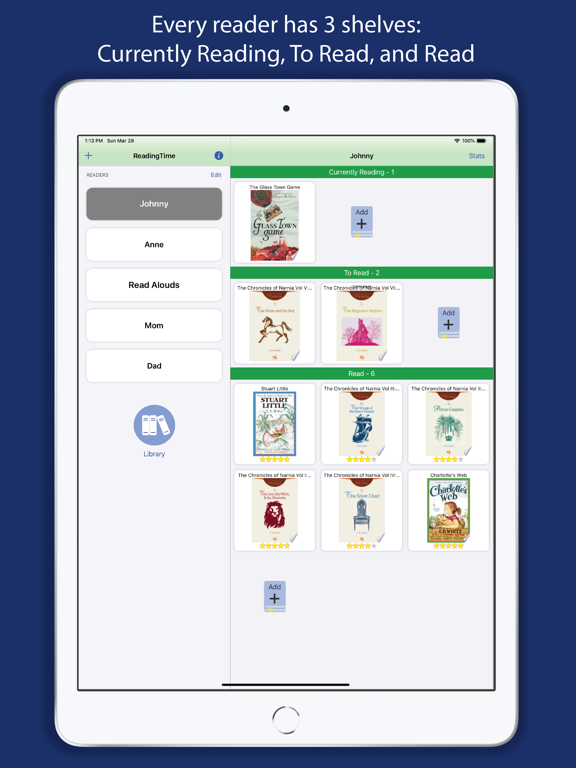 Reading Time - Family Tracker iPad screenshot 4 - Education app