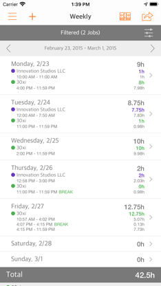 Easy Hours screenshot 3