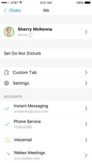 cisco jabber for intune iPhone Captures Décran 4