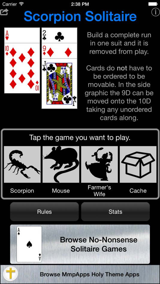 #1. Scorpion Solitaire (iOS) 由: MmpApps Corp.