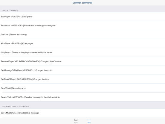 RCON Game Server Admin Manager iPad app afbeelding 4