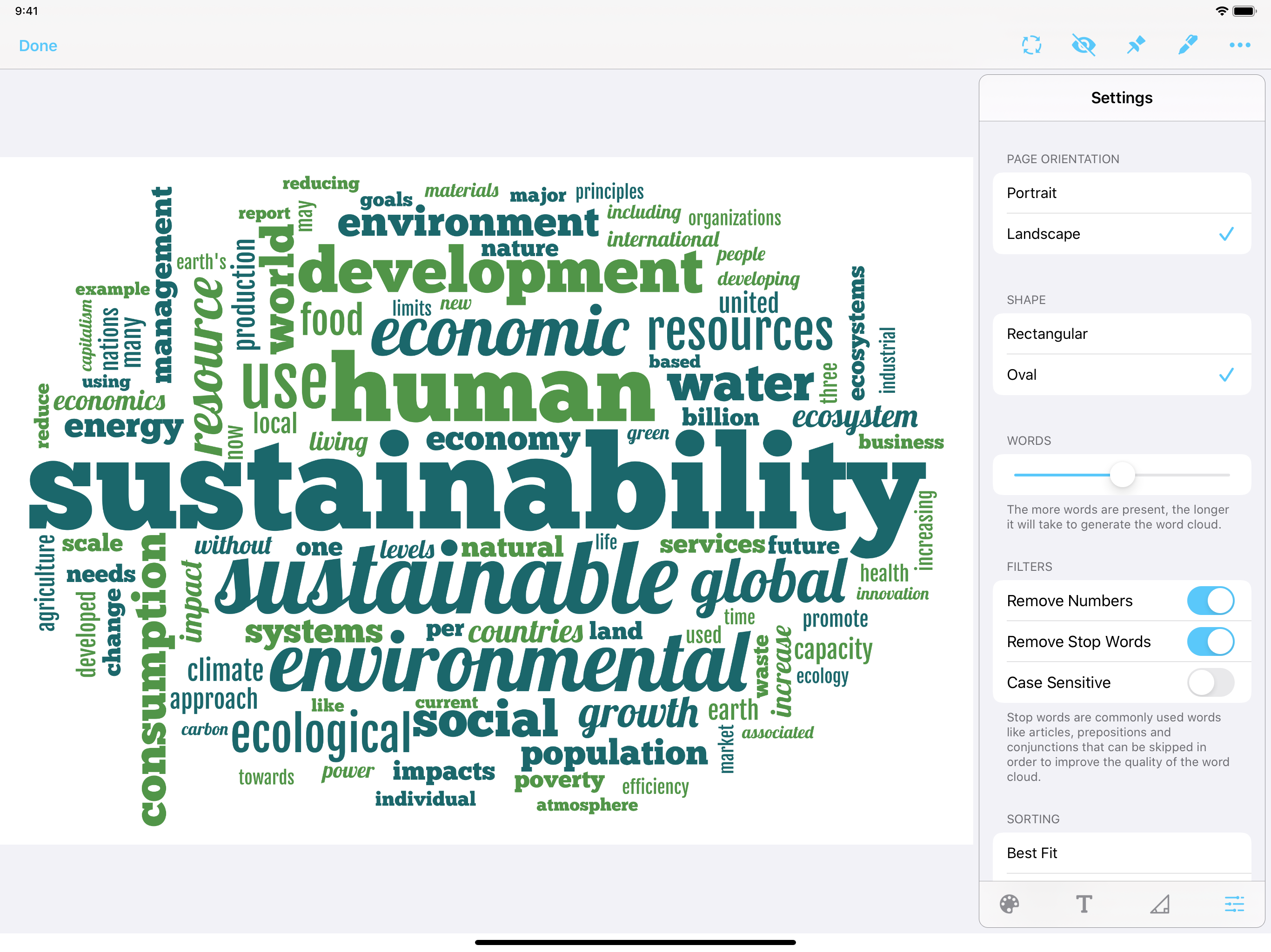 Wordcloud by Wordsalad
