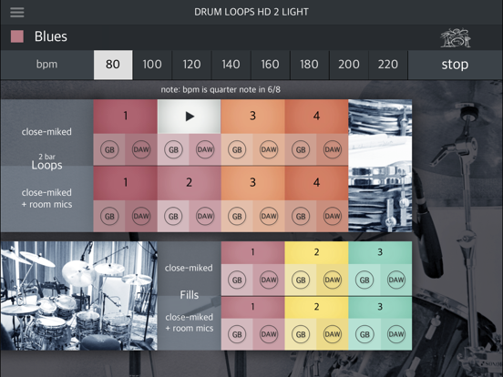 Screenshot #6 pour Drum Loops HD 2 Light