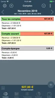 mon livre de budget iPhone Captures Décran 1
