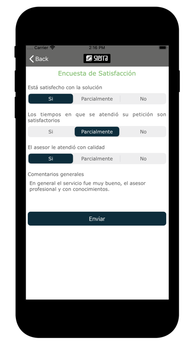 Servicio Sierra Screenshot