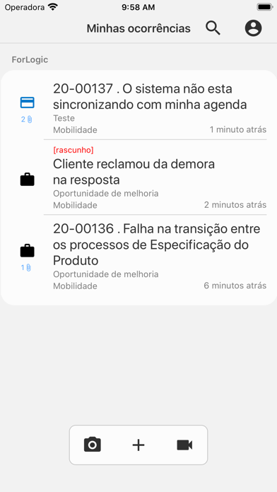 Qualiex Ocorrências Screenshot