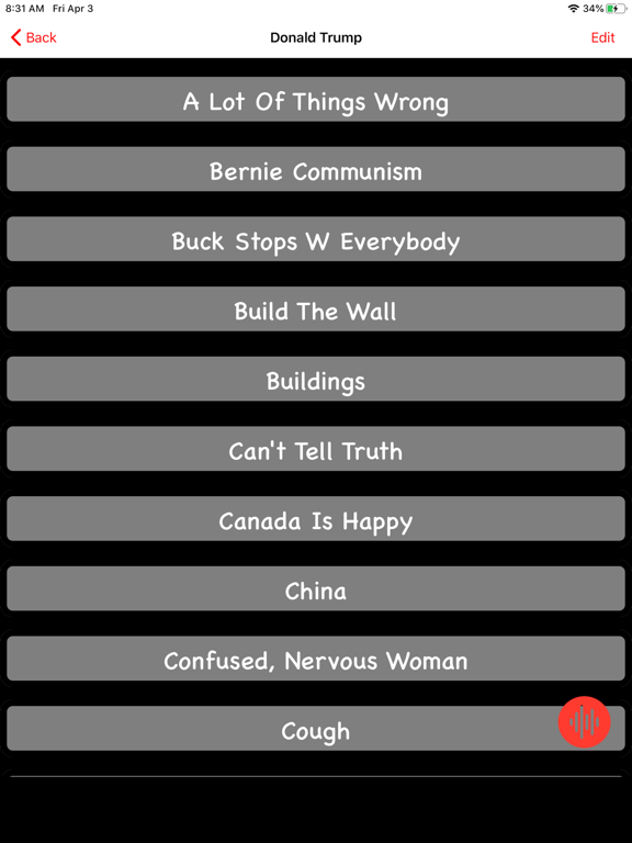Gaffe: Political Soundboard iPad screenshot 4 - Entertainment app