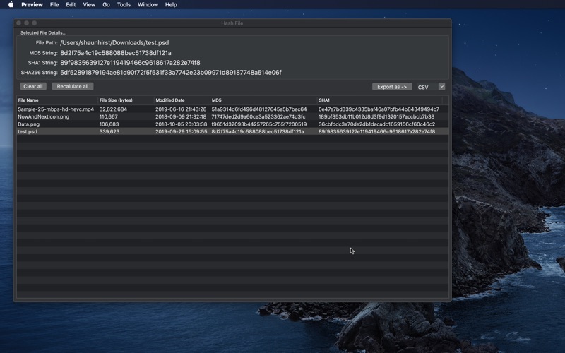 Screenshot #1 pour Hash File