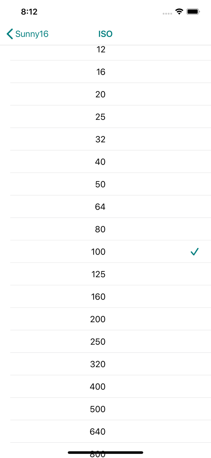 Sunny16 exposure calculator