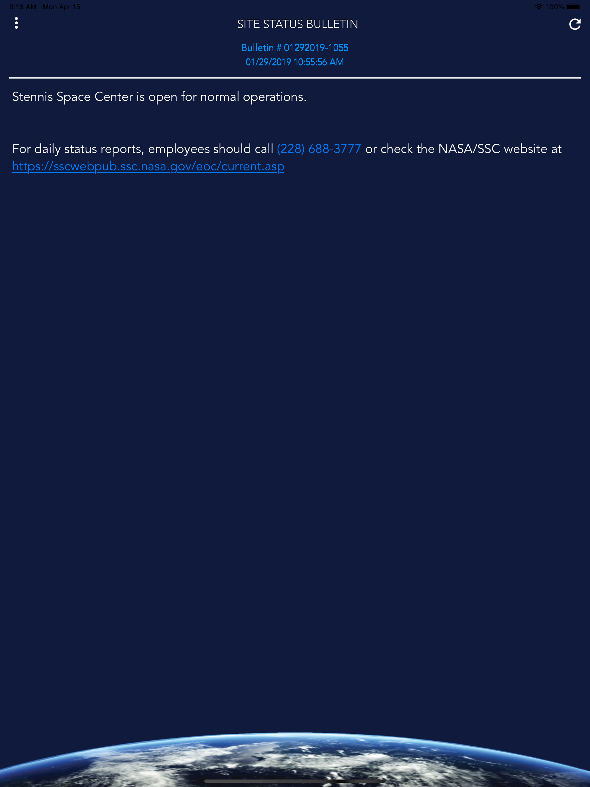 SSC Site Status