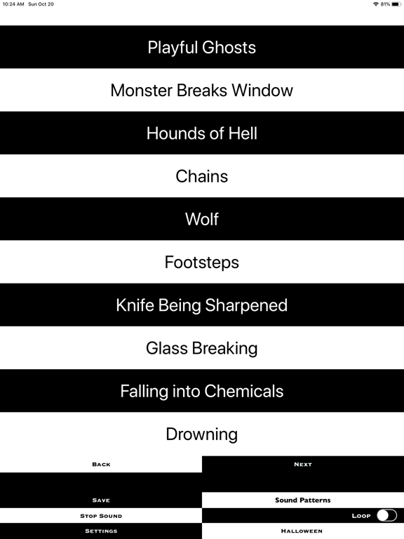Screenshot #5 pour Halloween Sound Effects Buuton