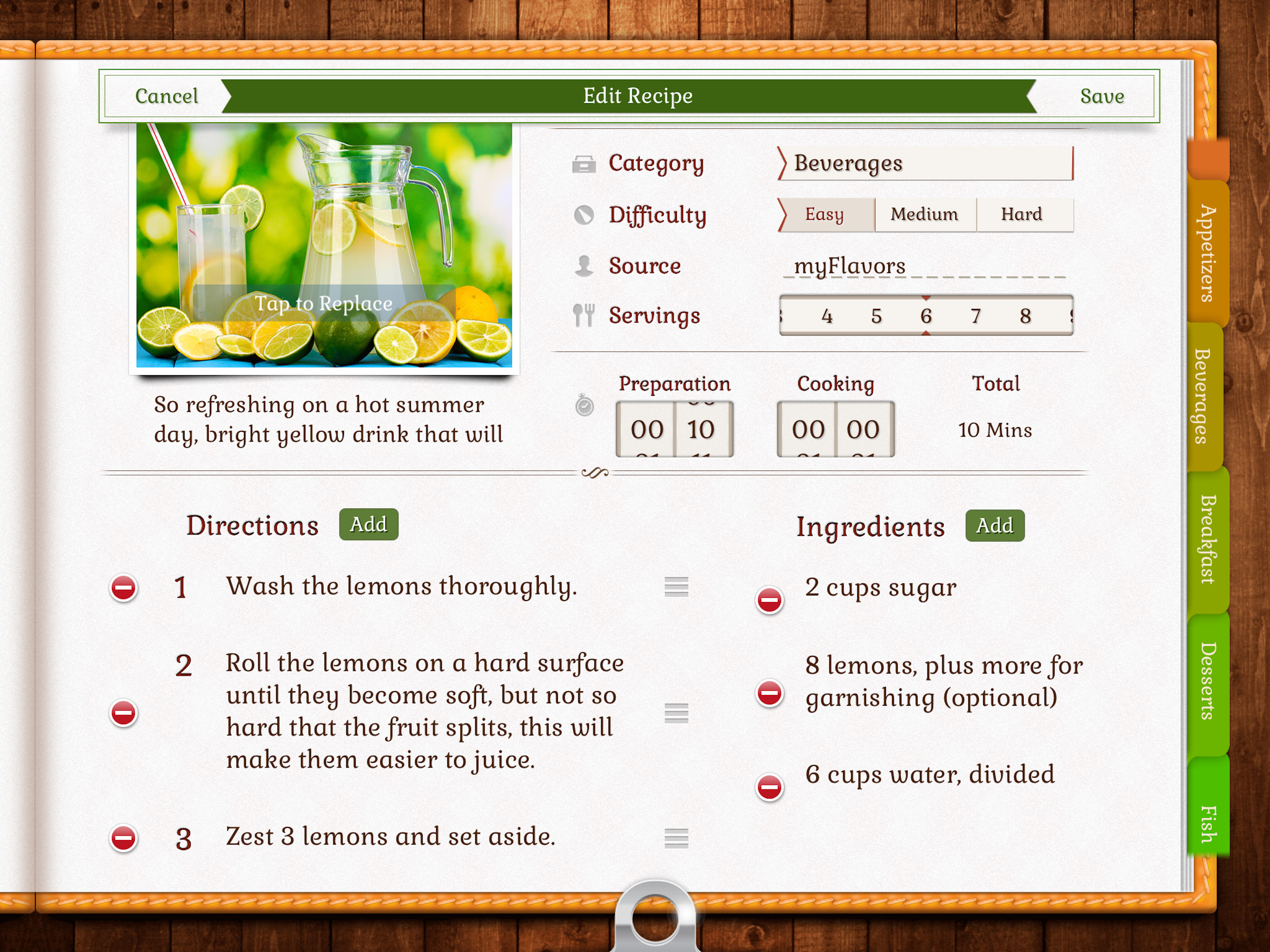 myFlavors™ Cookbook screenshot 4