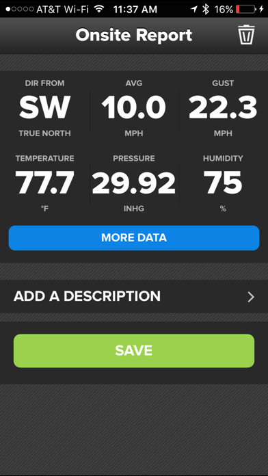 Screenshot #2 pour WeatherFlow Anémomètre