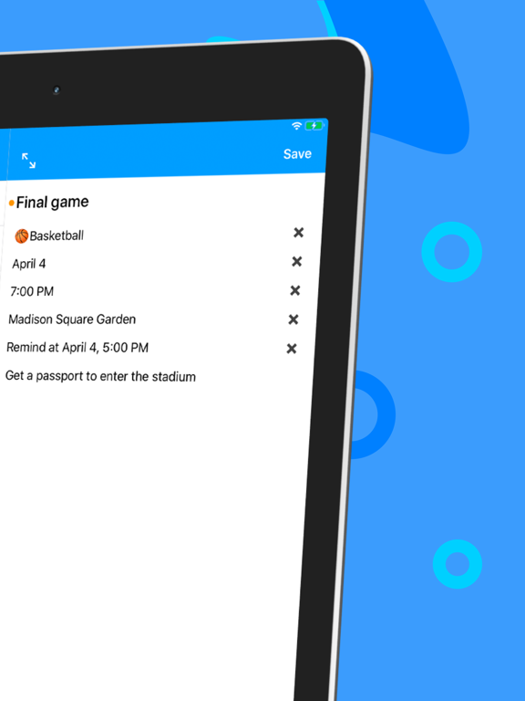 Taskline - task manager, notes iPad screenshot 2 - Productivity app