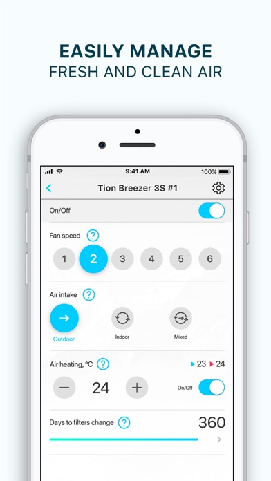 Tion Remote: breezer control Screenshot