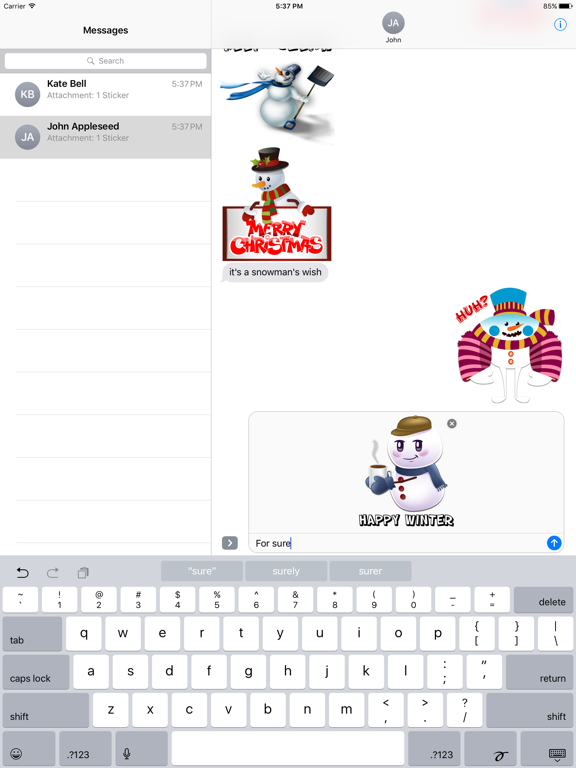 Screenshot #6 pour Funny Snowman Stickers