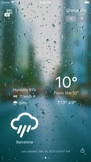 InstantWeather App iPhone-skjermbilde 7
