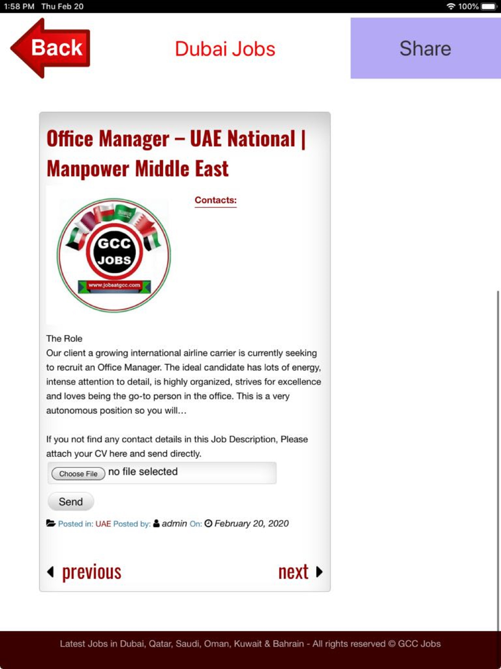 Jobs Dubai