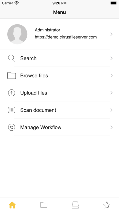 CFS Client Screenshot