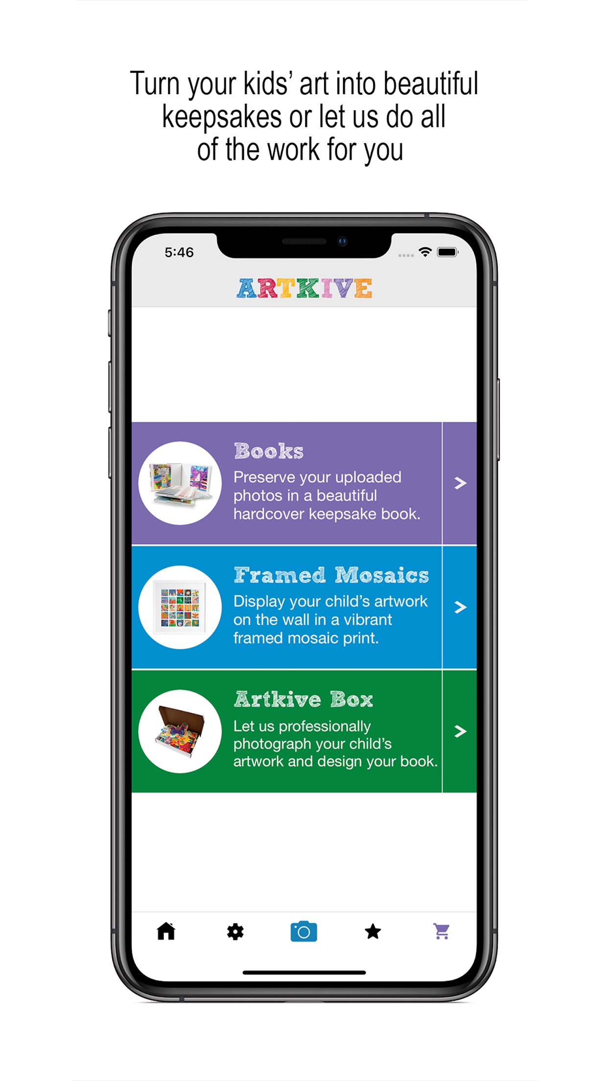 Screenshot do app Artkive - Save Kids' Art