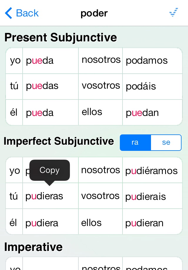 Spanish Verbs Lite screenshot 3