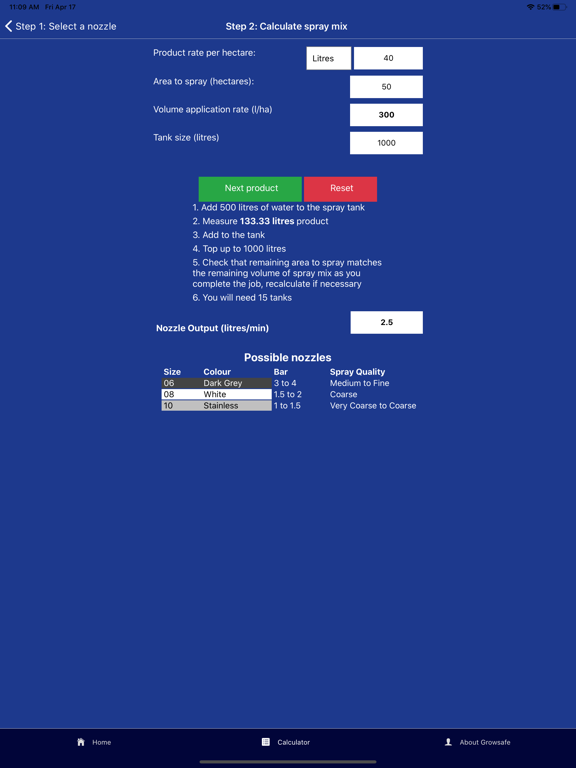 Screenshot #5 pour Boom Spray Mix calculator