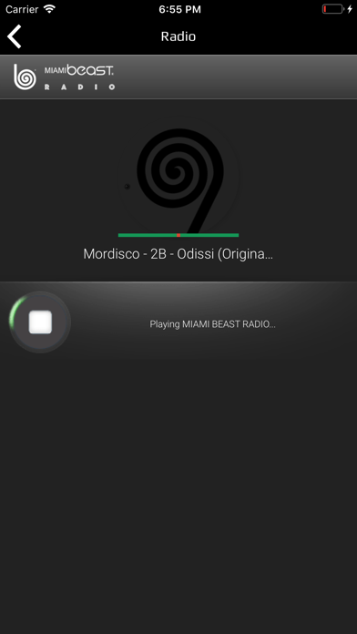 Miami Beast Radio iPhone screenshot 2 - Music app