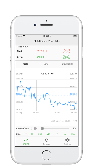 Lite Gold Silver Price Screenshot