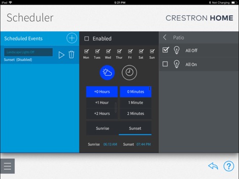 Crestron Home Setup - Lifestyle App | MWM