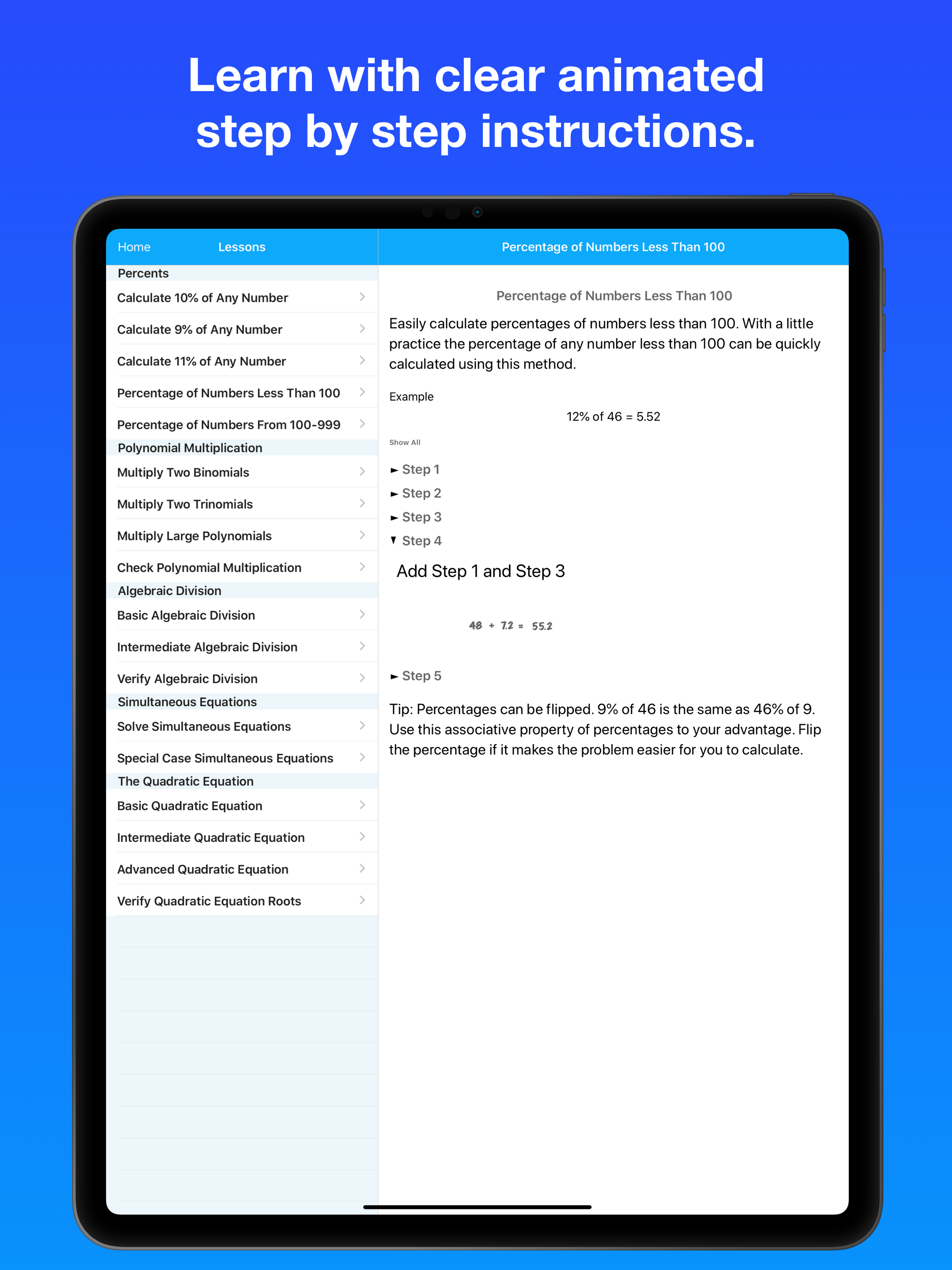 Mathemagics: Algebra Practice