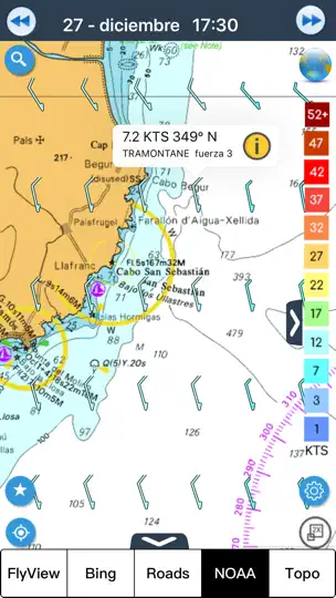 Captura de pantalla de Pronóstico Del Viento en iPhone 1