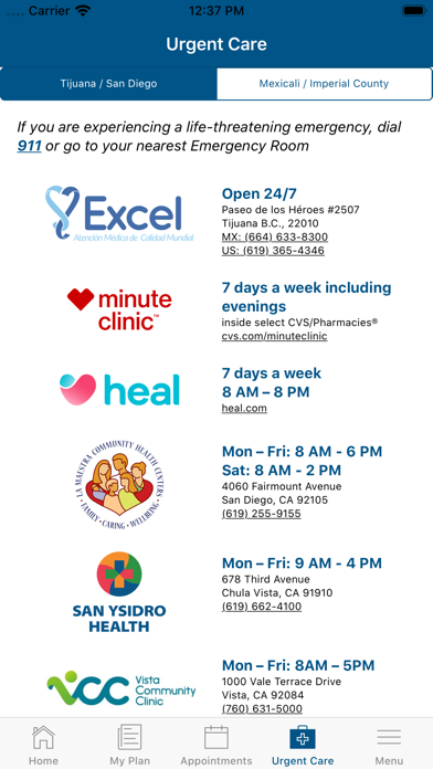 MediExcel Health Plan Screenshot