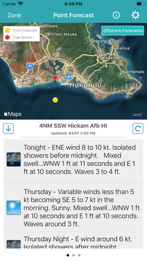 NOAA Marine Forecast & Weather iPhone Screenshot 1