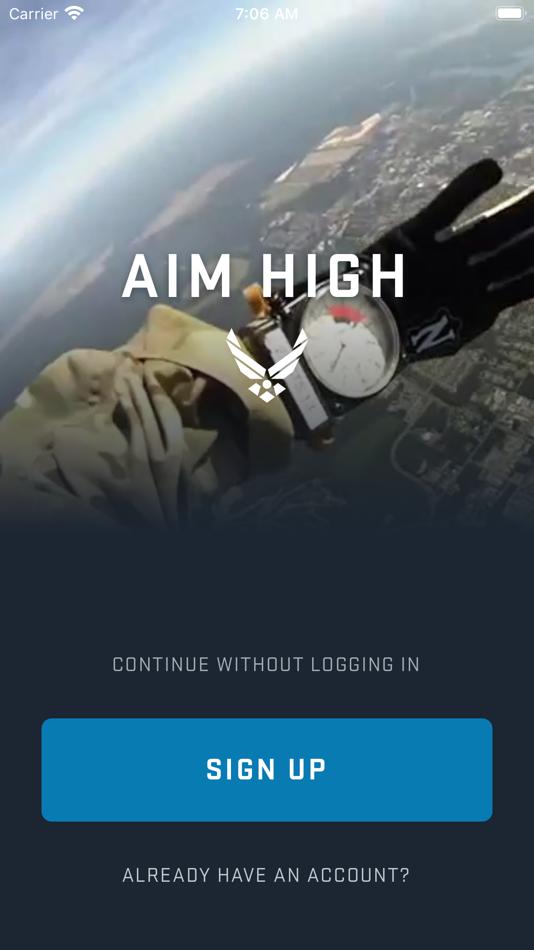 #6. Aim High Air Force (iOS) By: HQ US Air Force Recruiting Service