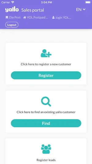 yallo Partner Portal screenshot 1