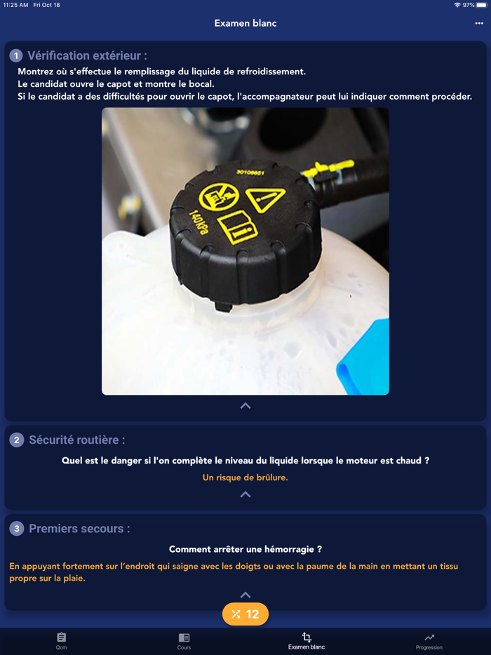 Questions Examen Permis B