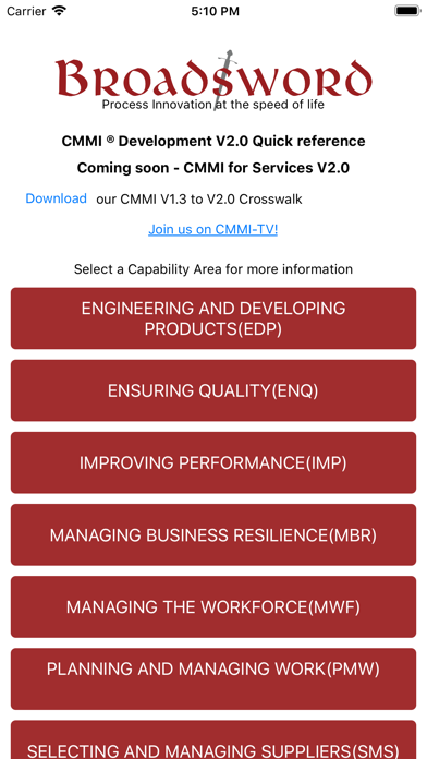 Broadsword CMMI V2.0 screenshot 2