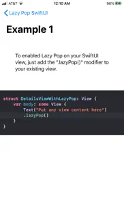 lazy pop swiftui demo iphone resimleri 3
