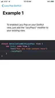 Lazy Pop SwiftUI Demo iphone bilder 2