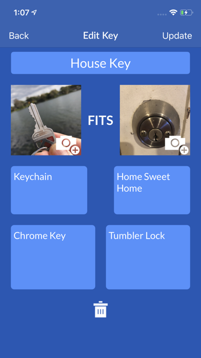 Tracking Your Keys Screenshot