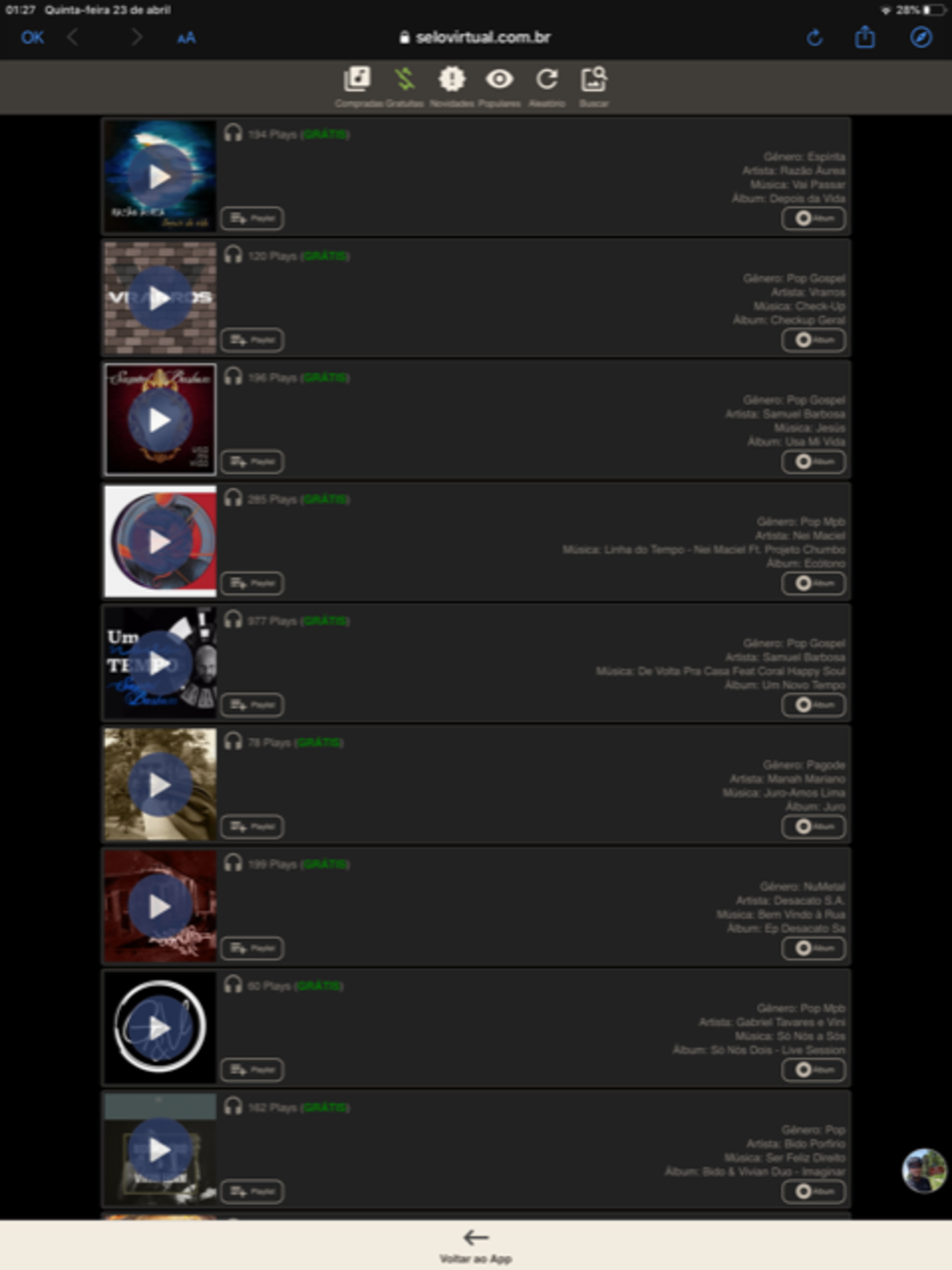 Musicard - Selo Virtual screenshot 17