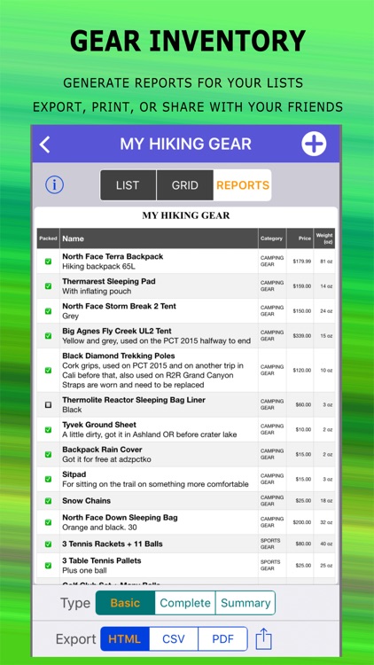 Gear Inventory - Hike & Travel screenshot-3