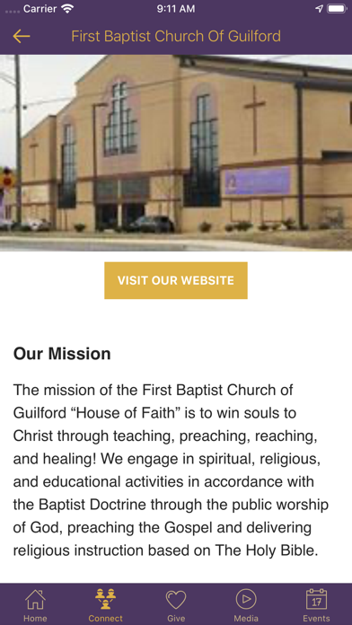 First Baptist Church Guilford screenshot 2